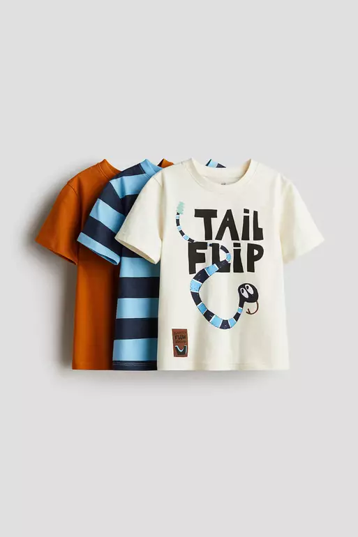 3-pack printed T-shirts