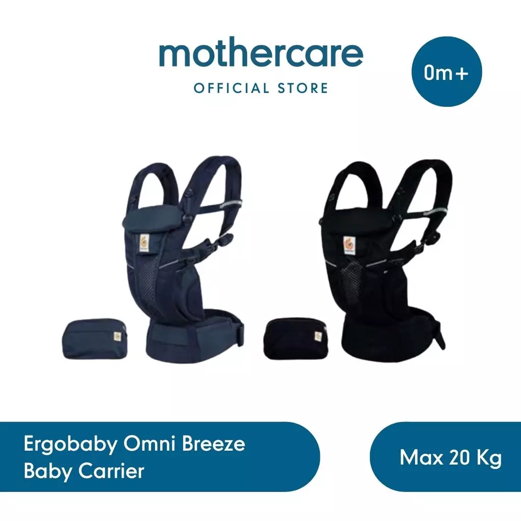 Ergobaby Omni Breeze Baby Carrier Onyx Black Gendongan Bayi Mothercare Hitam