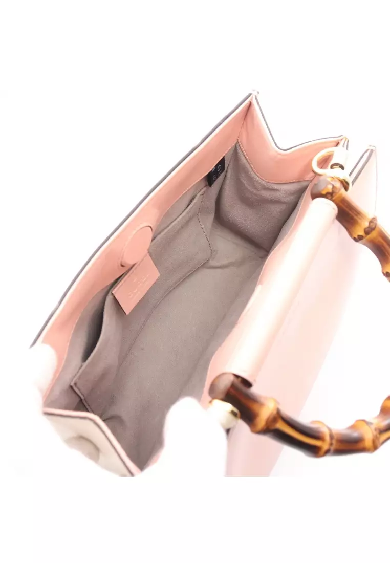 Gucci pink hotsell bamboo handbag