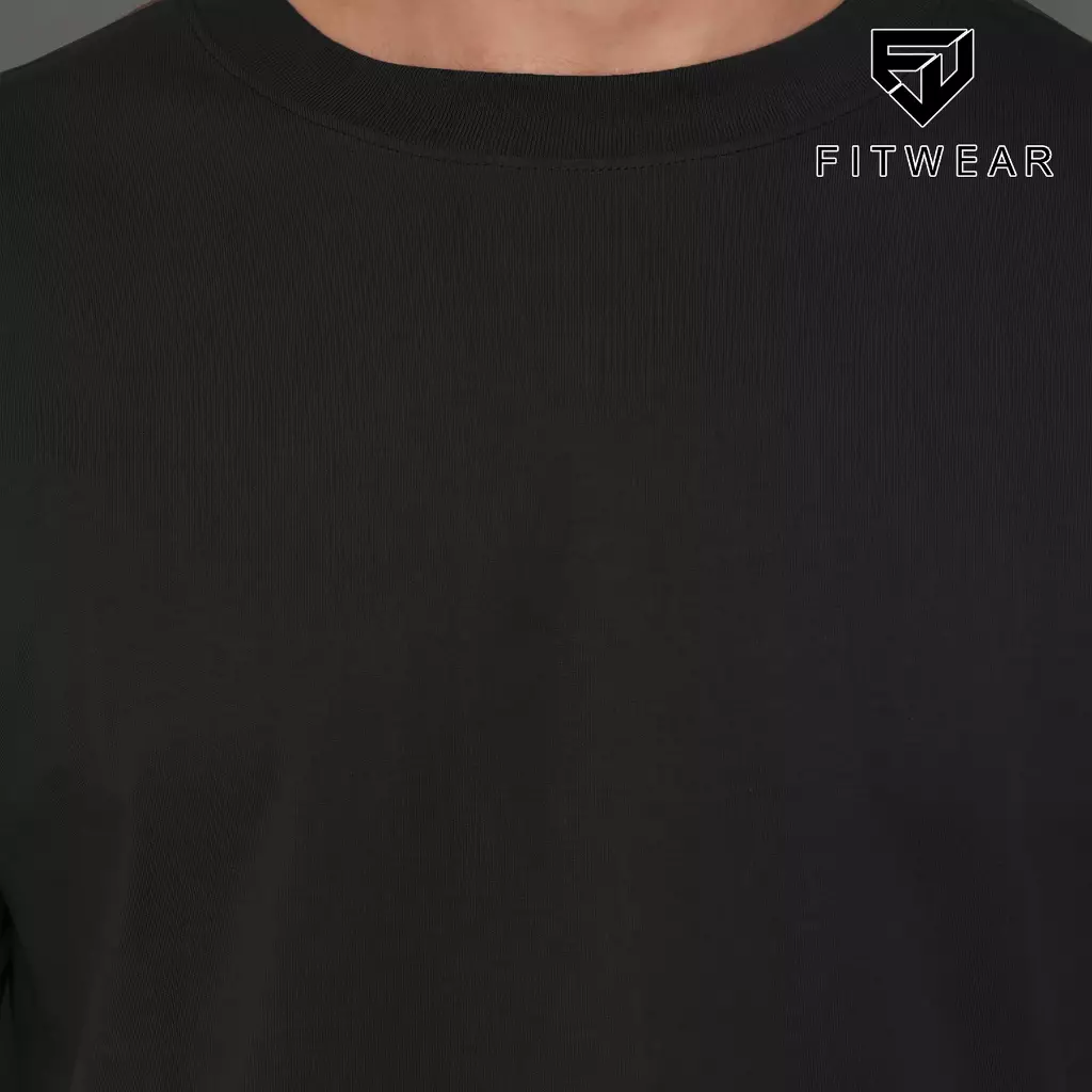Fitwear Kaos Olahraga Pria Fitwear MORGAN BASIC COTTON S/S T-SHIRT - BLACK