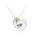 Glamorousky silver 925 Sterling Silver Fashion Creative Elf Hollow Heart Pendant with Amethyst and Necklace C4B01AC5AC27E0GS_1