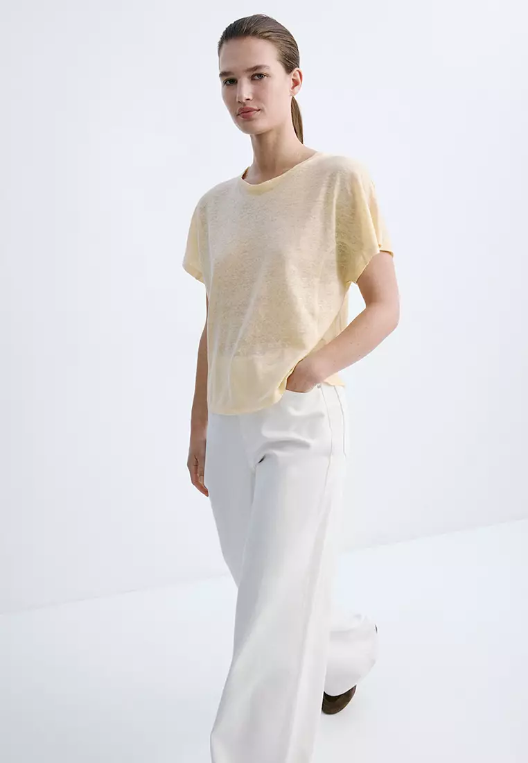 Short-Sleeved Linen T-Shirt