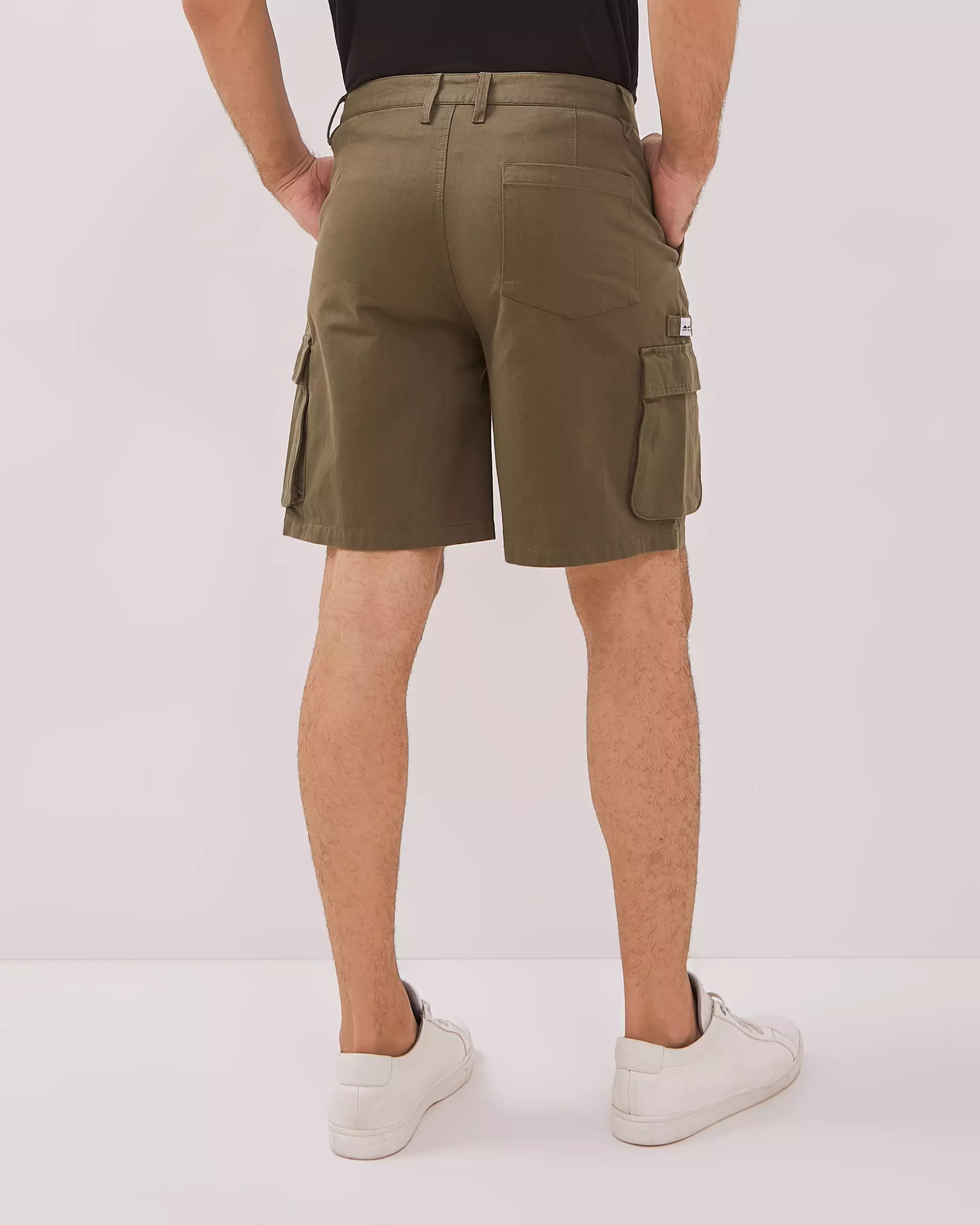 AMK Celana Pria Cargo Pendek PT Stanley Sp Olive