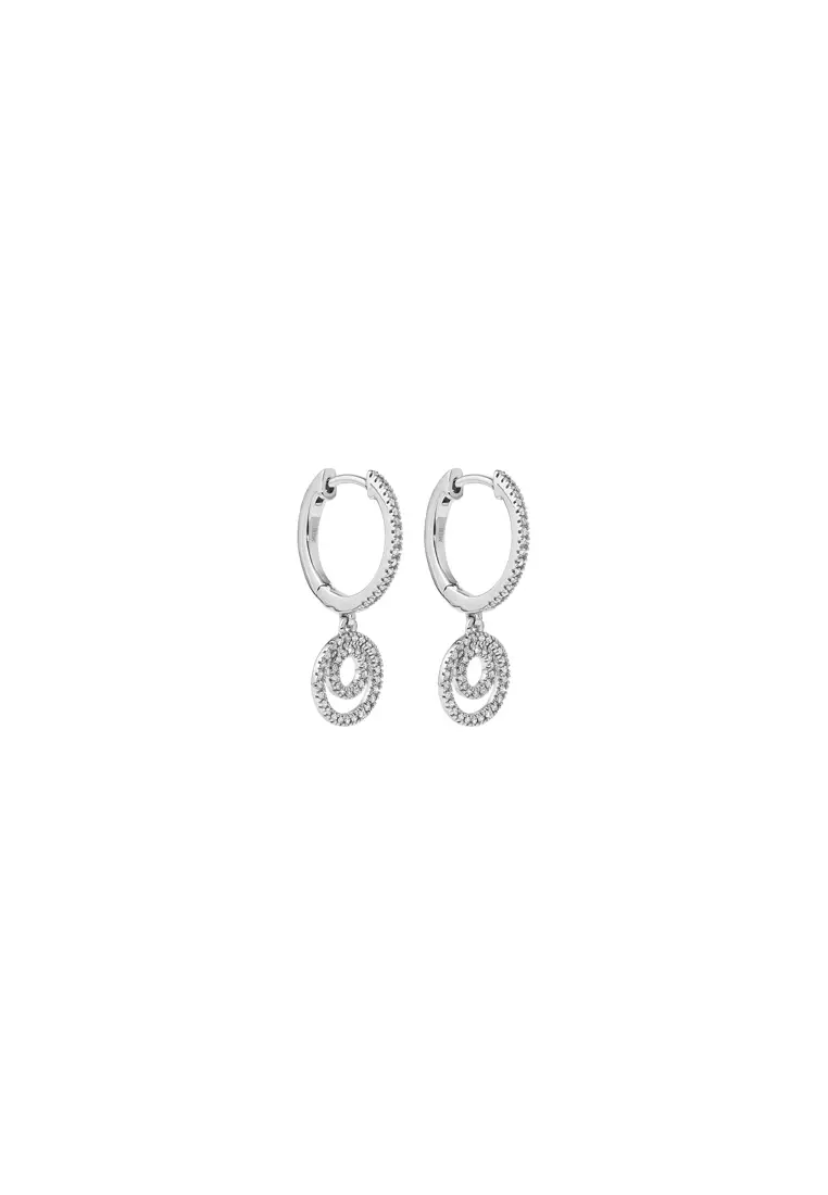 Gold diamond hot sale drop earrings