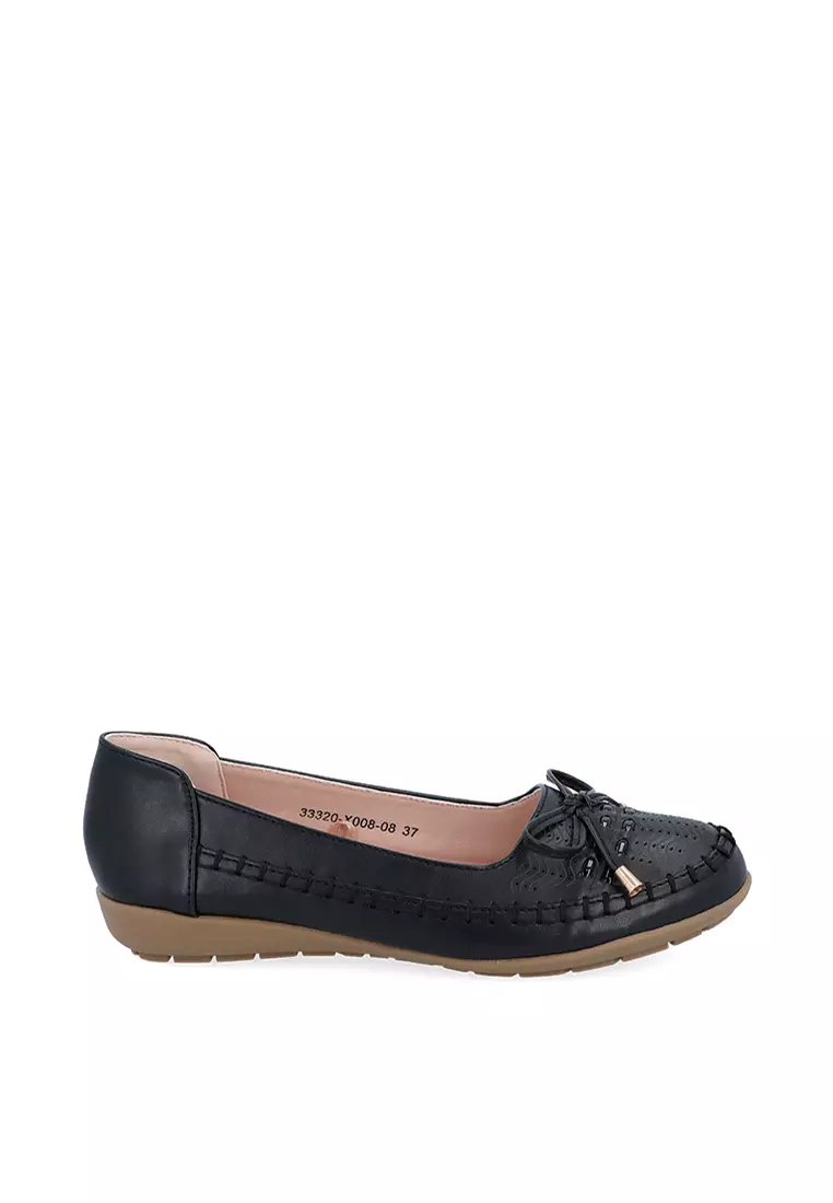 Discount on Carlo Rino  shoes - SKU: Black Lola Stitch Ballerinas