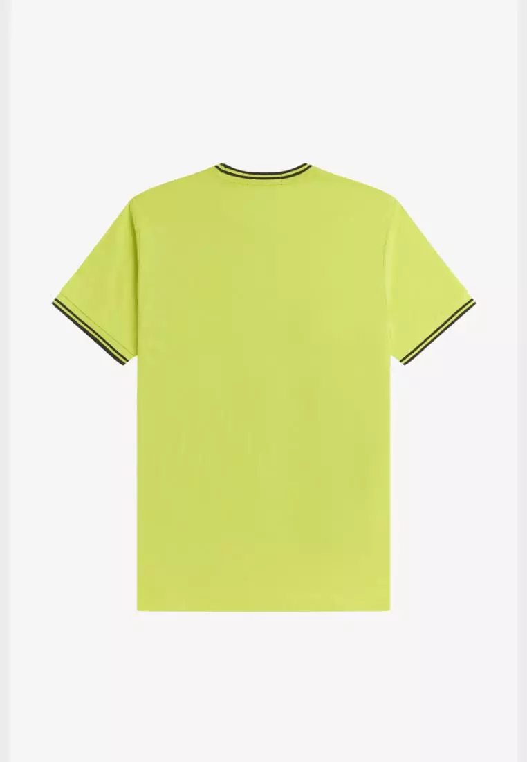 Fred Perry M1588 Twin Tipped T-Shirt (Citron / Black / Black)