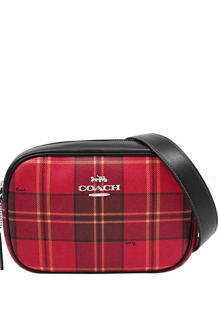 Buy Coach Coach Jamie Camera Bag With Tartan Plaid Print Red/Multi