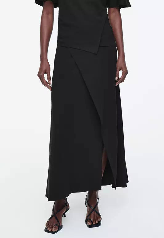 Jersey Wrap Maxi Skirt