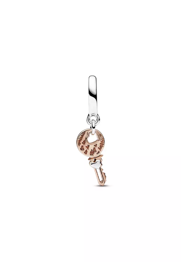 Pandora rose gold key charm 2025