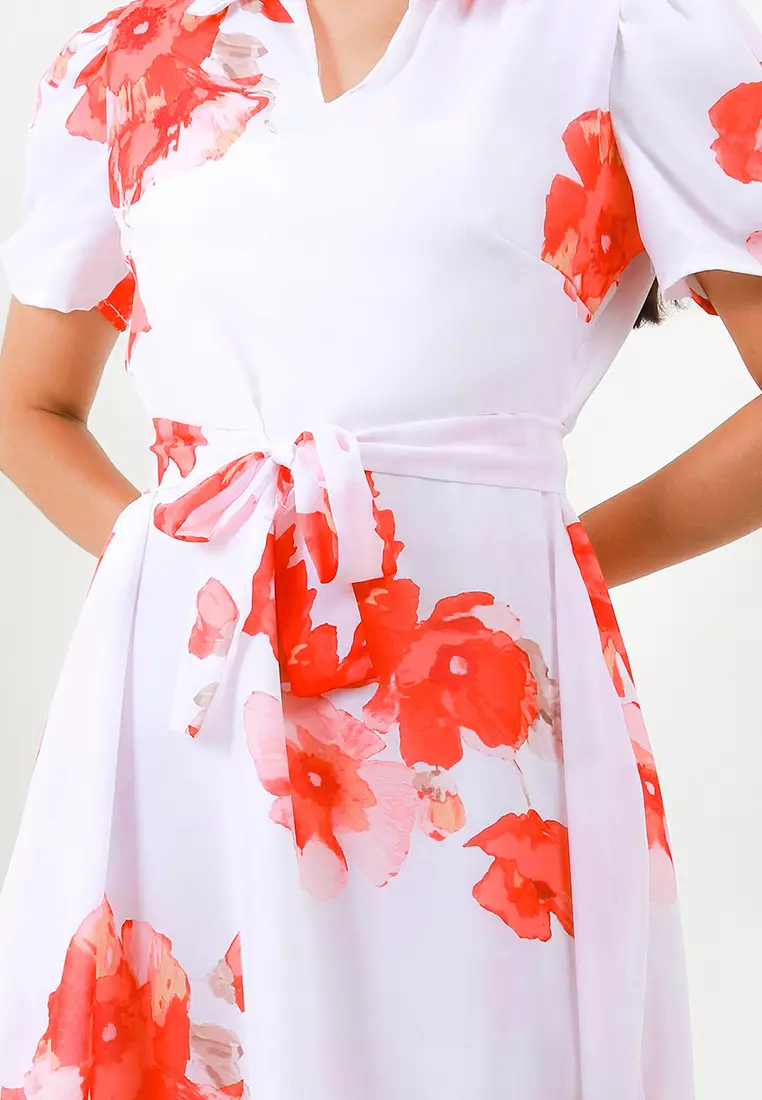 Chanira Vienna Dress-Red White