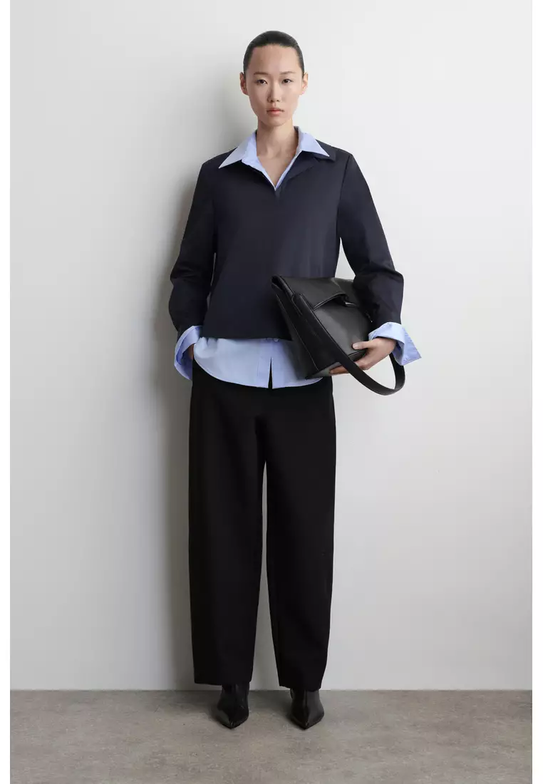 COTTON OPEN-COLLAR SHIRT