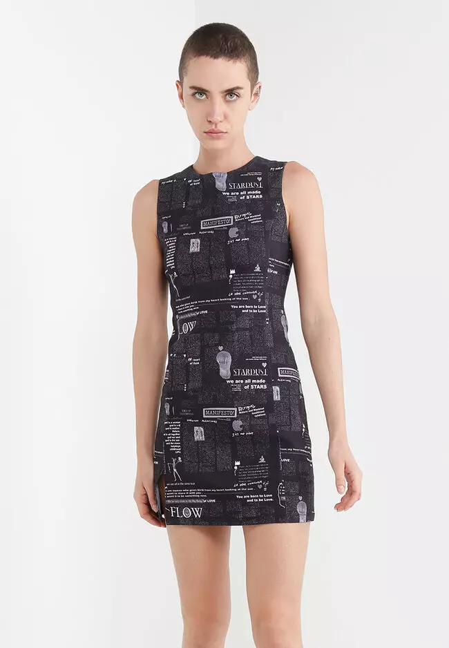 Lea Short Slim Newspaper Dress
