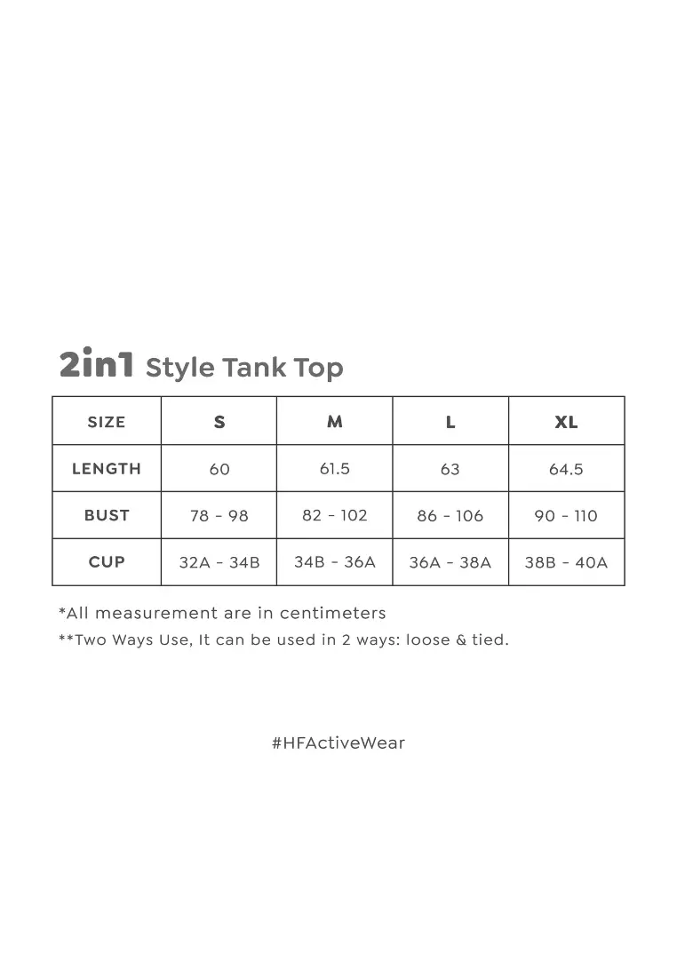 HAPPYFIT 2 in 1 Style Tank Top White