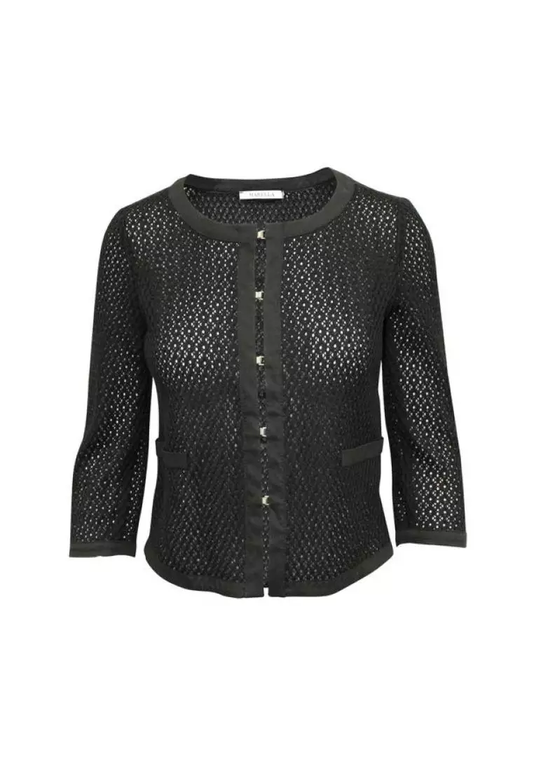 White discount mesh jacket