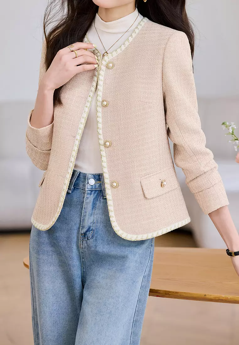 French-style Tweed Jacket‌ YGH-EY8987