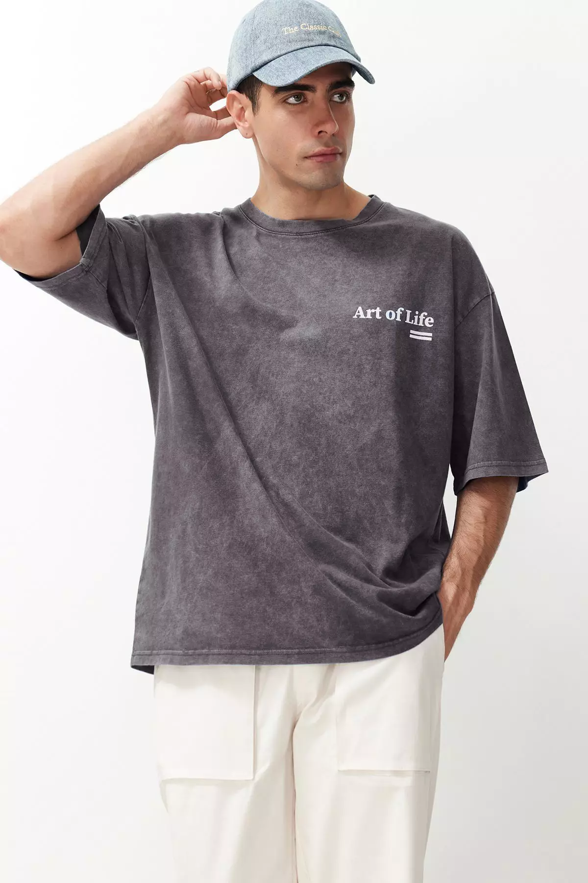 Faded-Effect Printed T-Shirt