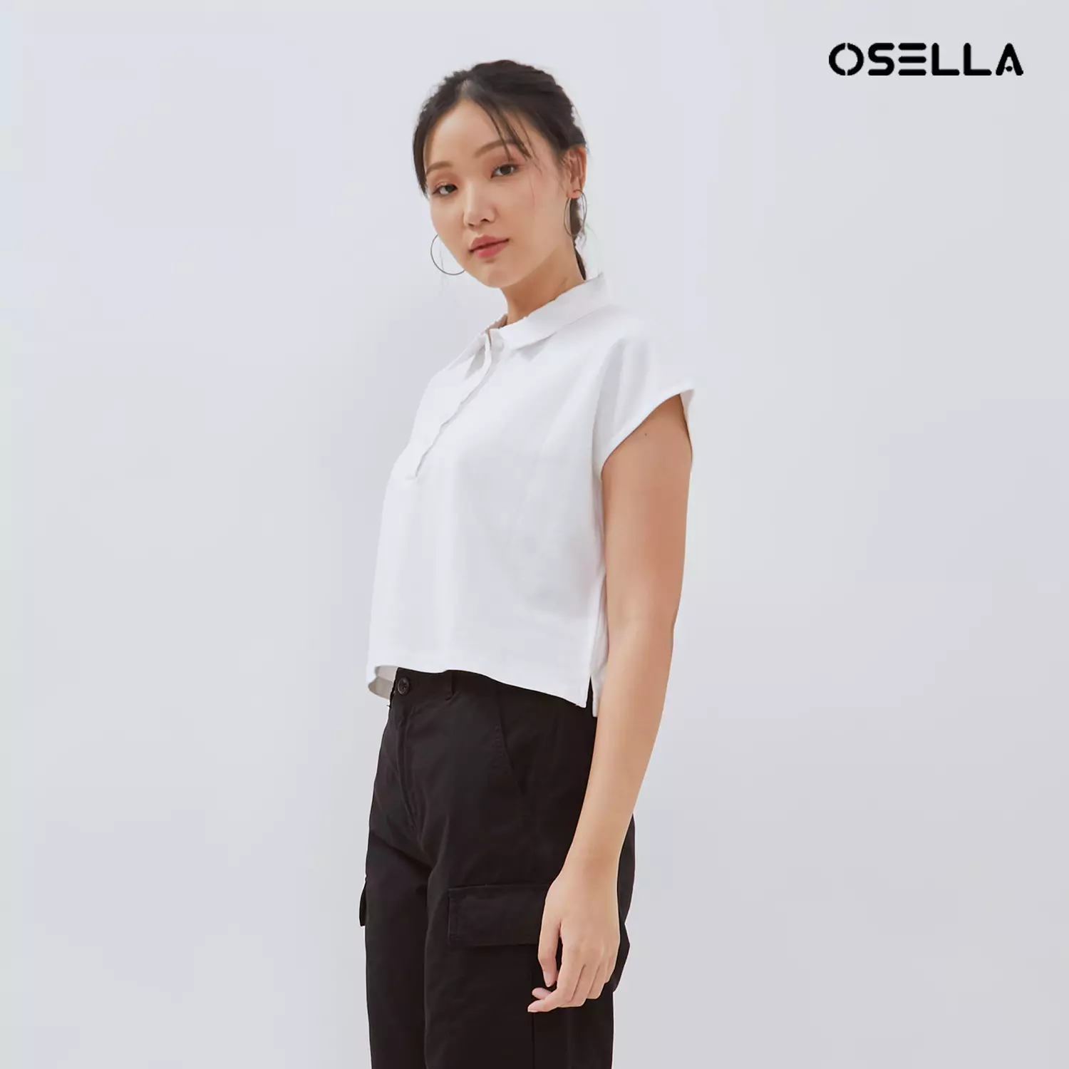 [NEW] Osella Sleeveless Collar Shirt 21714003 | Kemeja Wanita