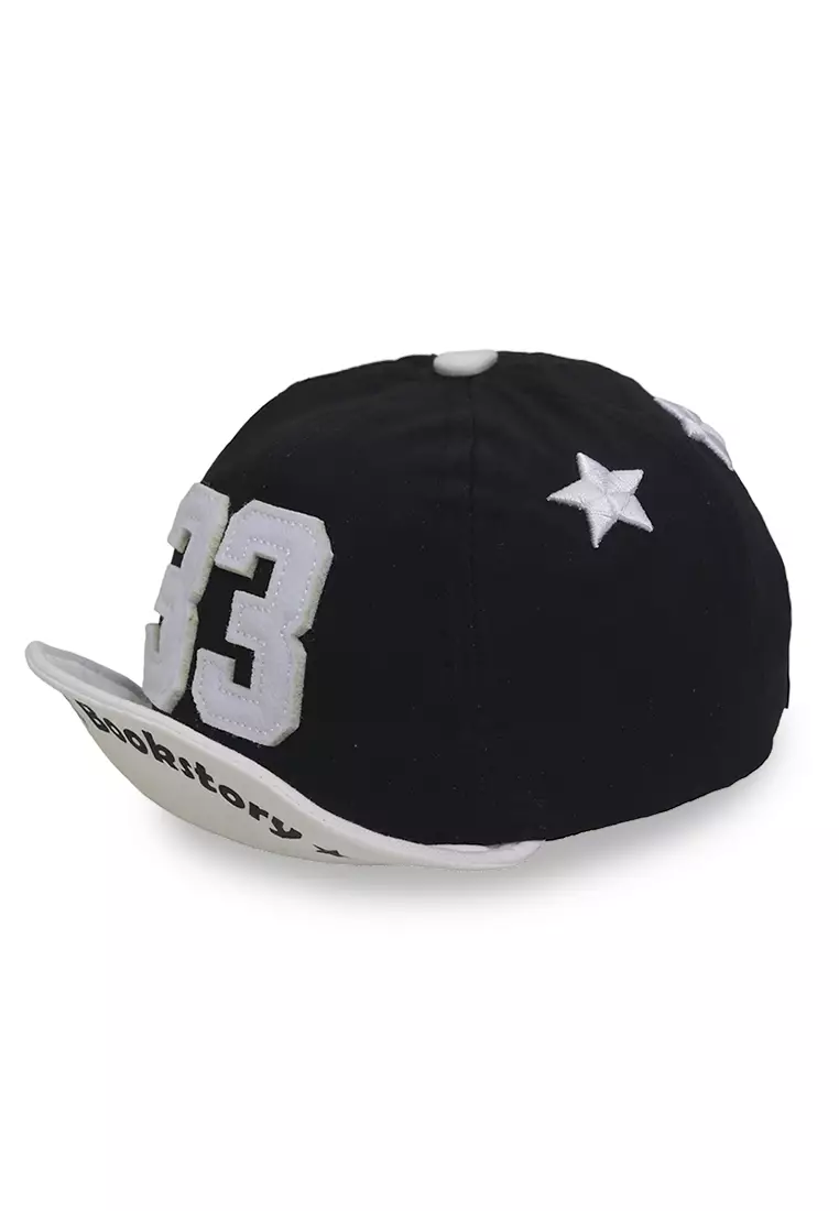Javer Topi Baseball Anak Unisex Motif Star 33 Adjustable Strap Material Cotton ORIGINAL - Black