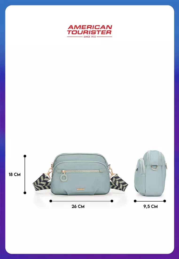 American Tourister Alizee Aimee Crossbody Bag L Asr Iceberg Green