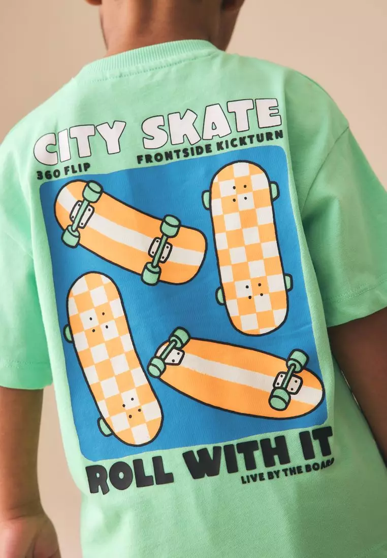 Short Sleeve Back Print T-Shirt