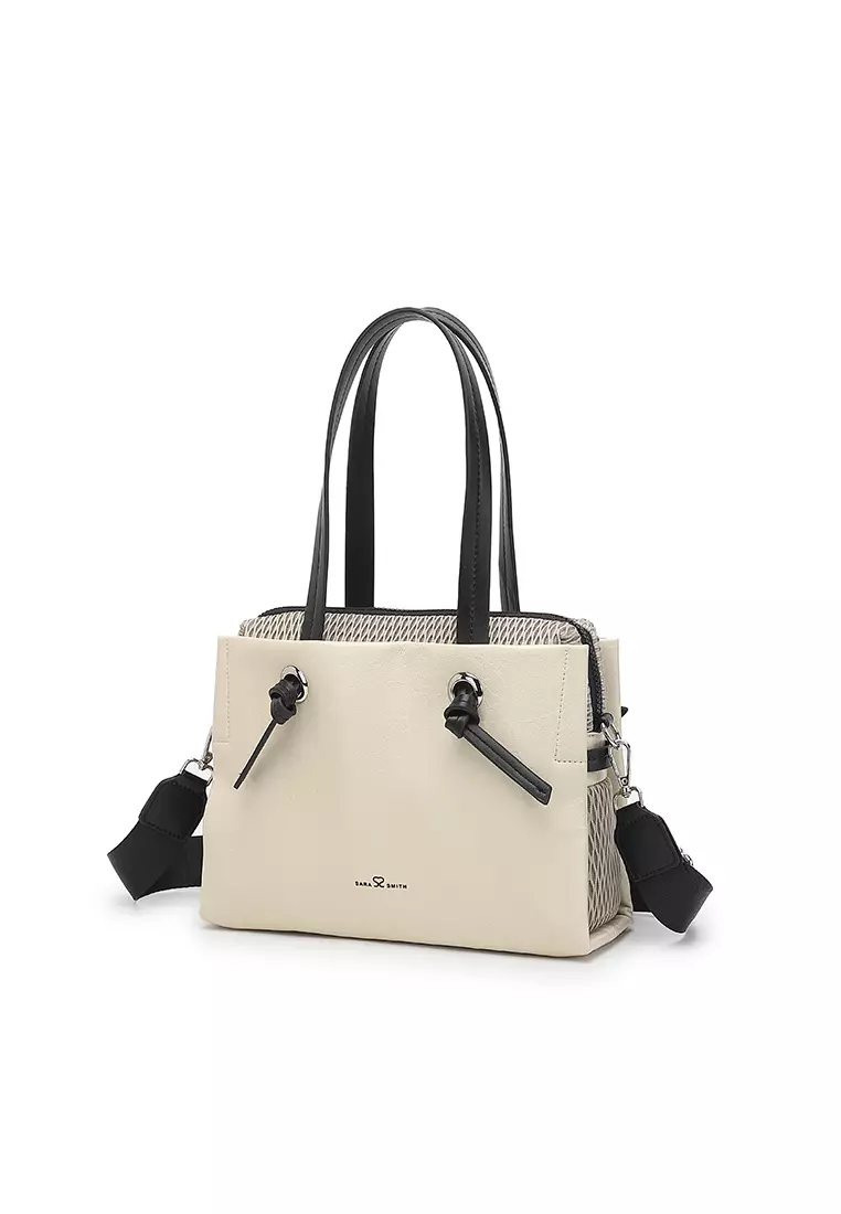 Women's Top Handle Bag / Sling Bag / Crossbody Bag - Beige