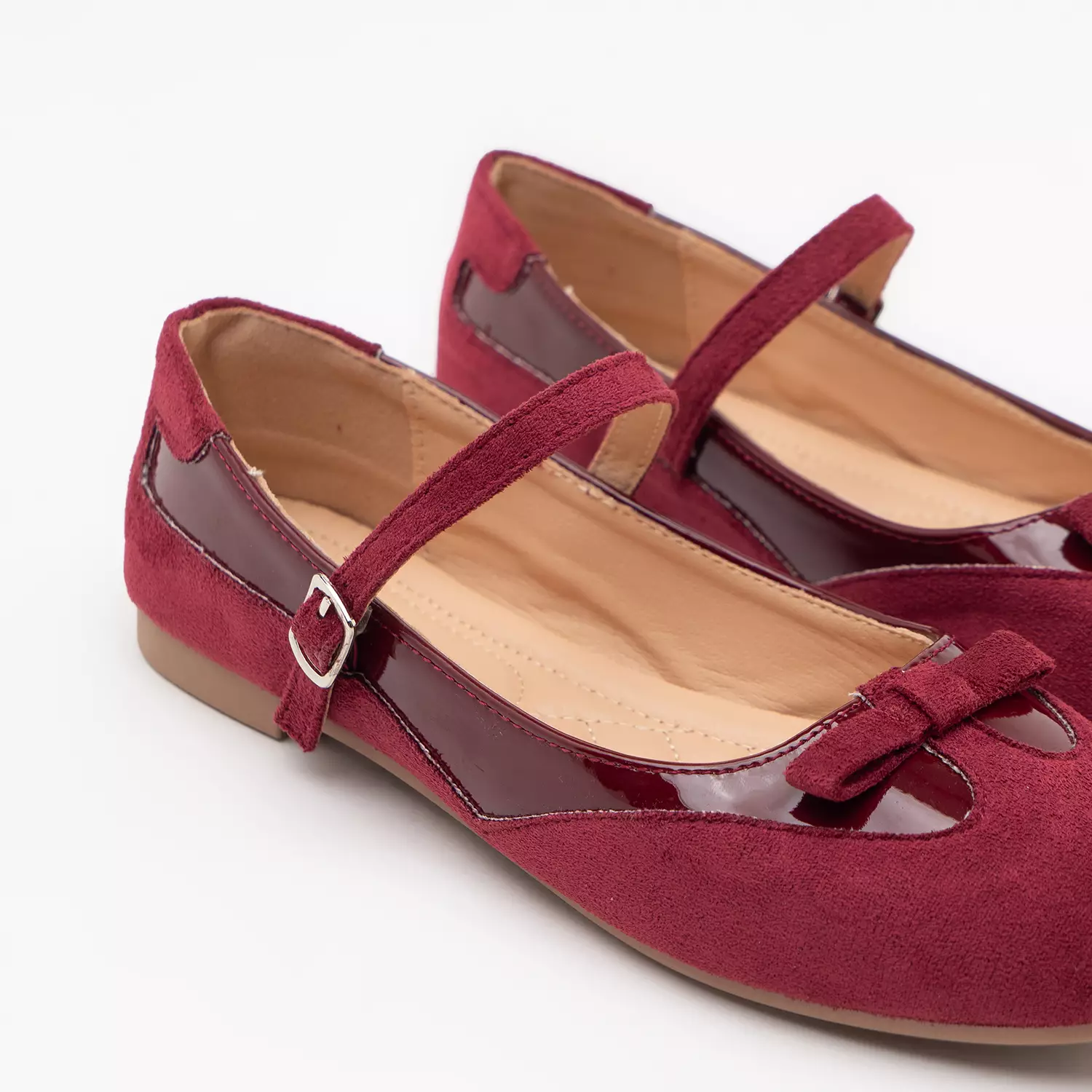 Sofia Mana Suede Mary Jane Maroon