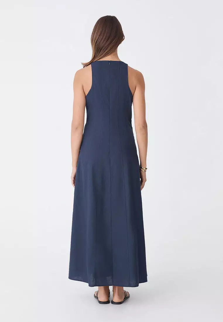 Tory Linen Blend Panel Dress