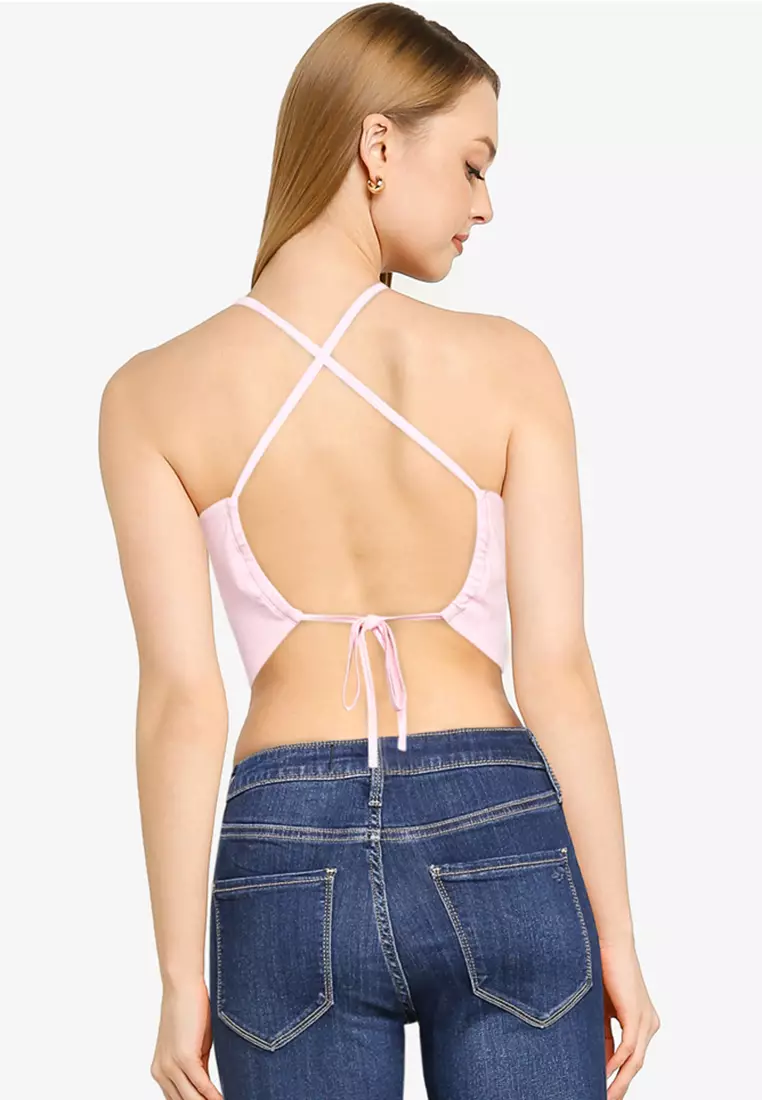 Buy Hollister Open Back Wrap Halter Top Online ZALORA Malaysia