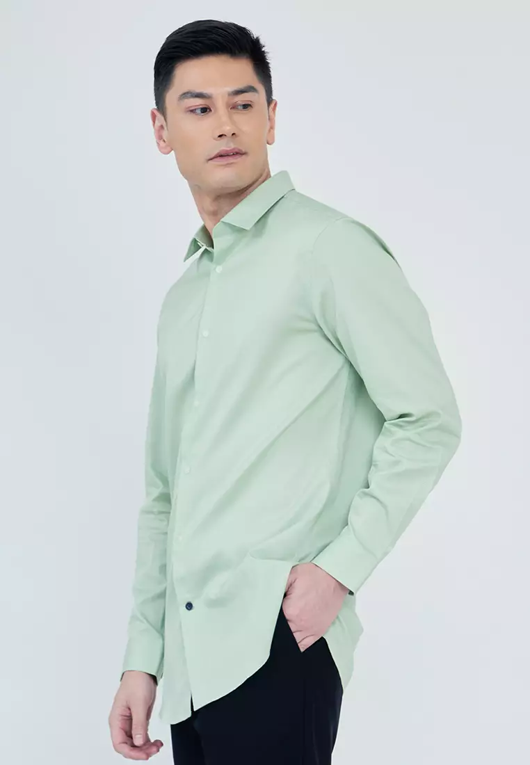 Slim Fit Textured Dress Shirt