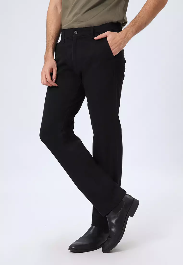 THAYER CHINOS - JET BLACK Celana Panjang - Bottoms Man Reguler Fit