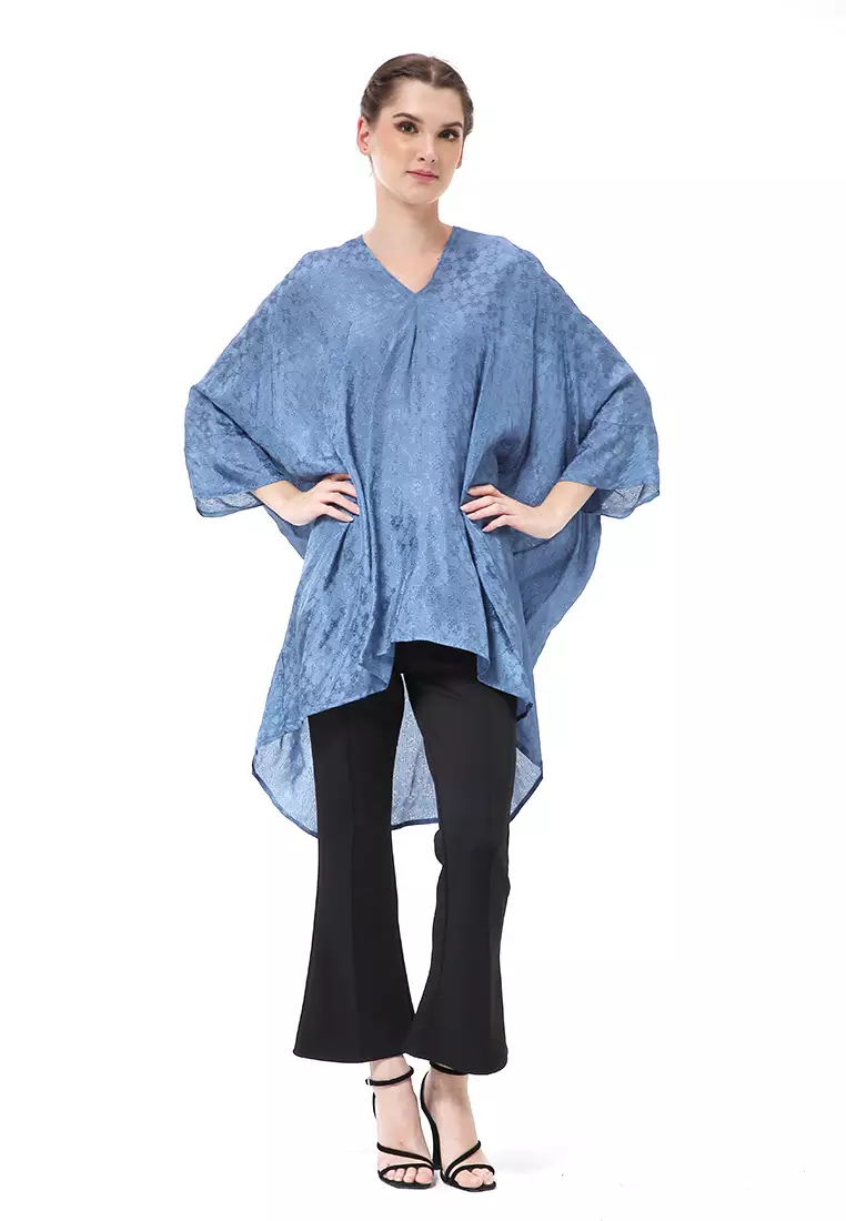 Olaf Atasan Wanita Tunik Kebaya Batik Simple Material Viscose ORIGINAL - Turquise