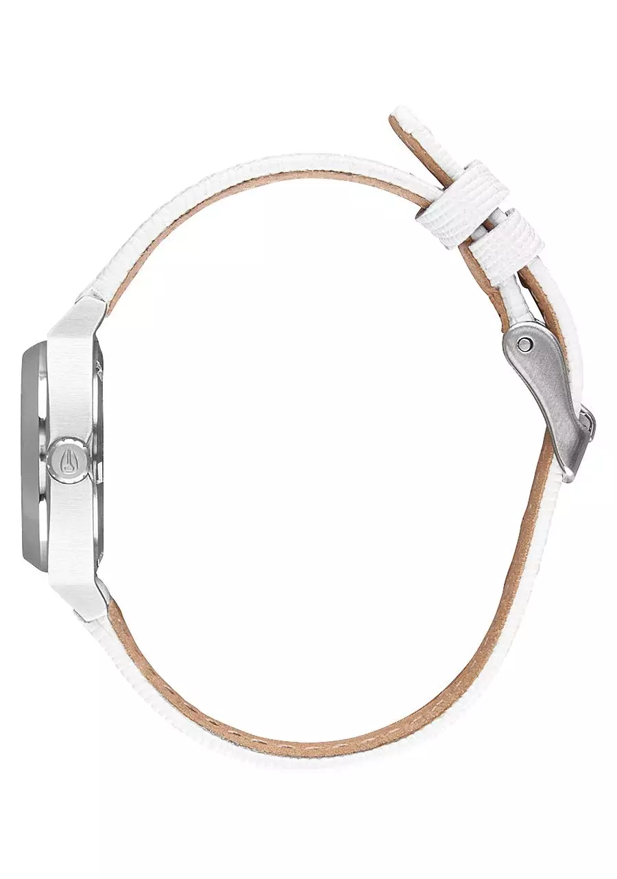 Nixon Small Time Teller LEather Navy and White