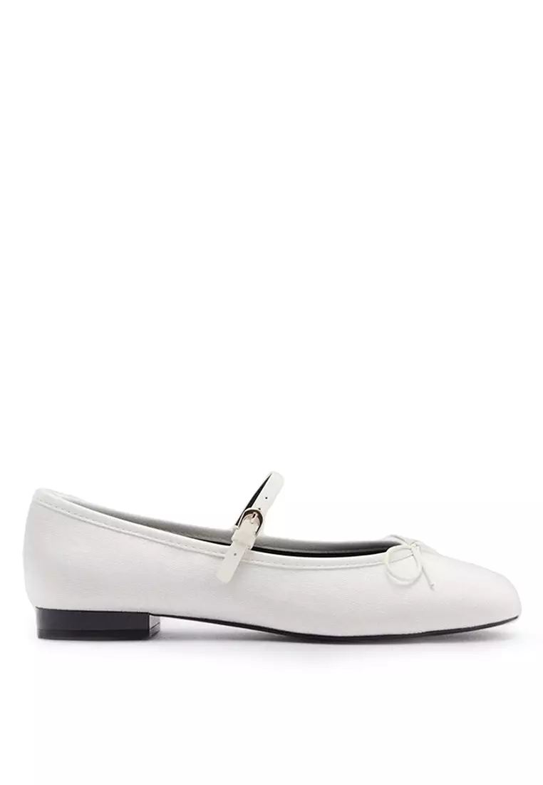 Discount on Mango  shoes - SKU: Ballerinas with Strip and Bow Detail
