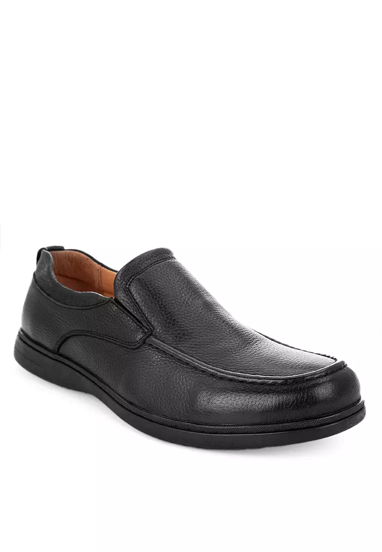 Discount on Bristol Shoes  shoes - SKU: Quincy Black Slip-On Loafers
