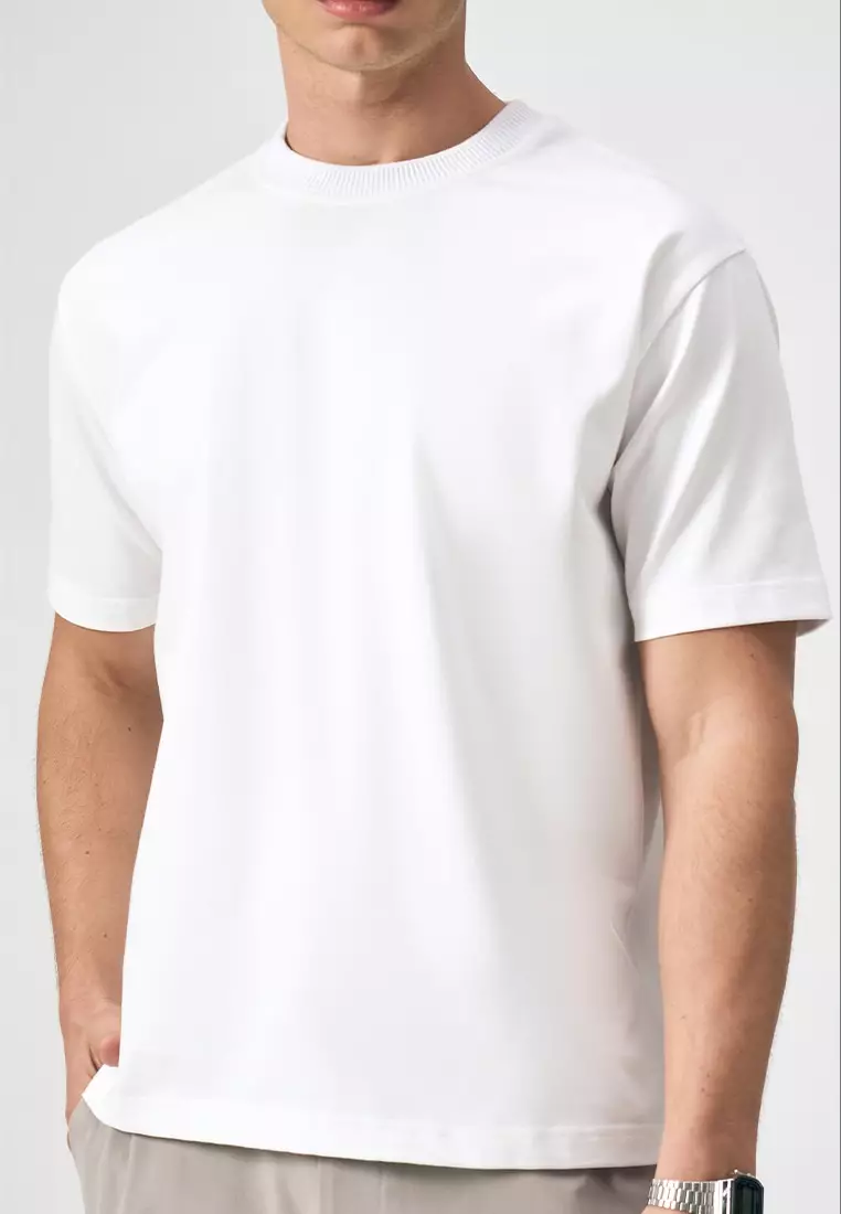 Sorona T-Shirt with Textured Collar Detail