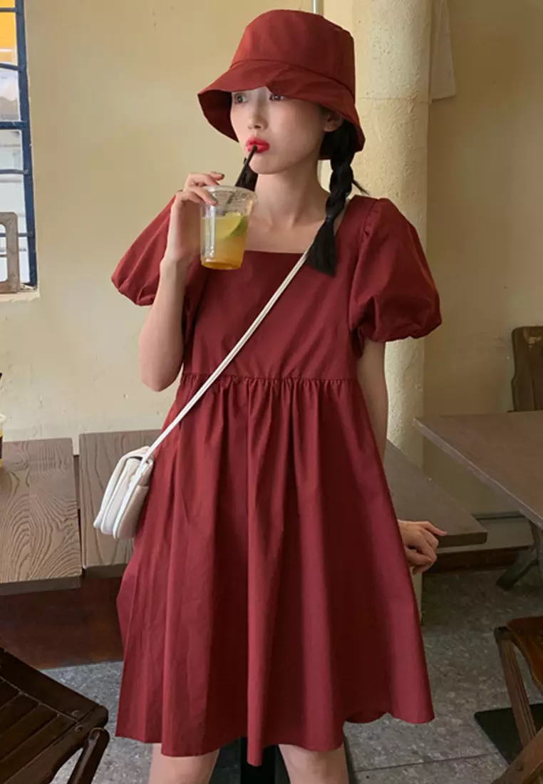 Korean Style Age-Reducing Doll One-Piece Dress A21051335RD