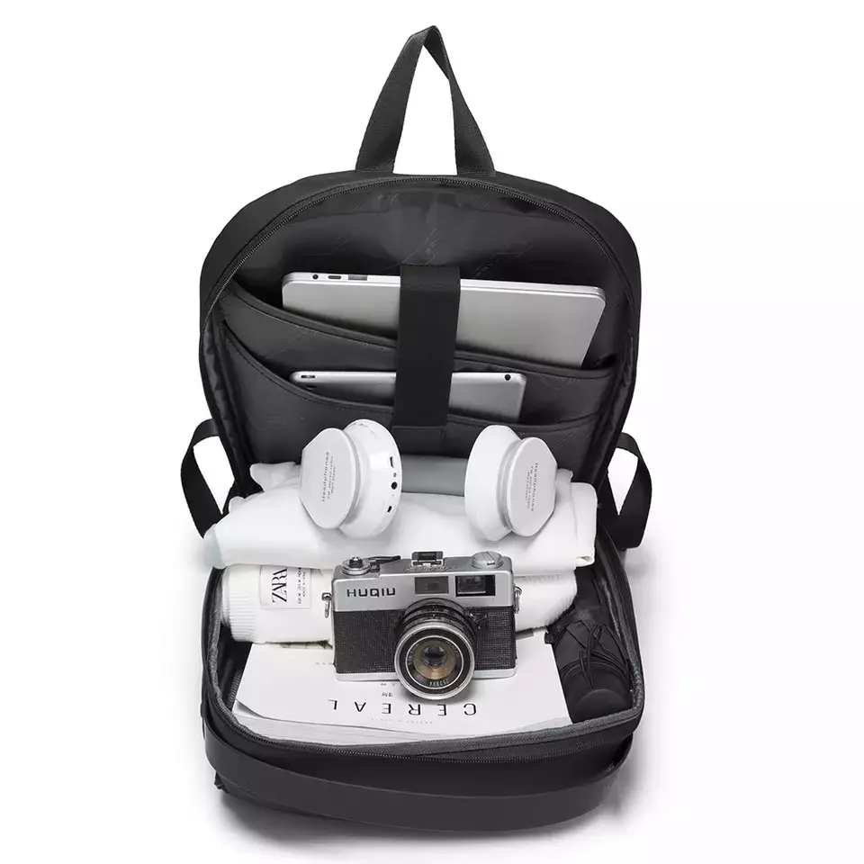 Bange BG7261 Tas Ransel Backpack Laptop Kerja pria 15.6 Inch Anti Theft Lock USB - BLACK