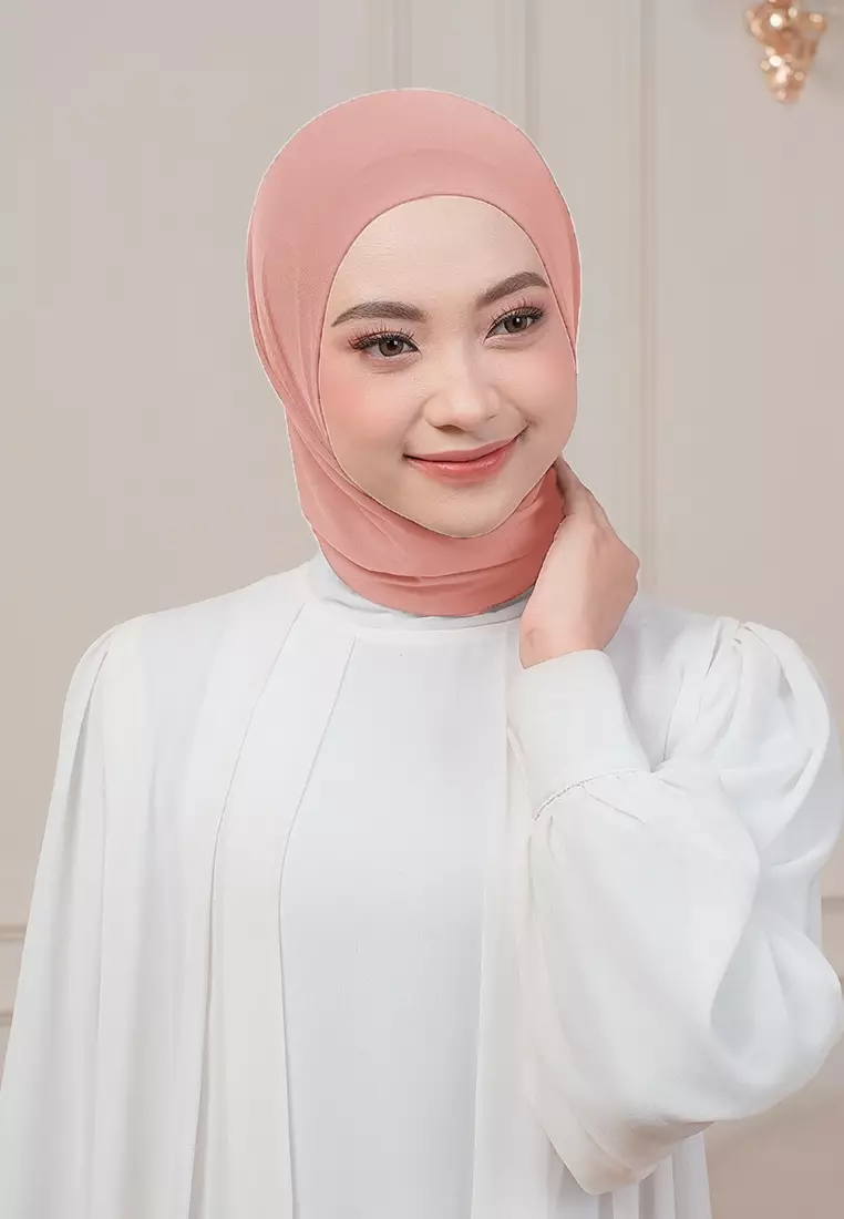 HIJAB INSTAN QIARA - LIGHT SALMON