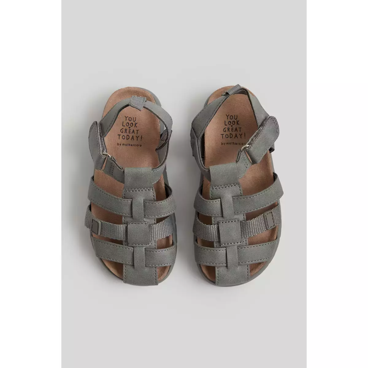 Mothercare Grey Fisherman Sandals - Sepatu Sandal Anak Laki-laki (Abu-abu)