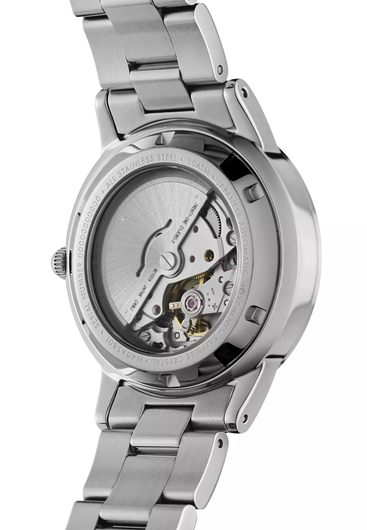 Iconic Link Automatic Black Dial 40mm Men's Stainless Steel Watch with Link Strap - Sliver - Male watch Watch for men - DW OFFICIAL