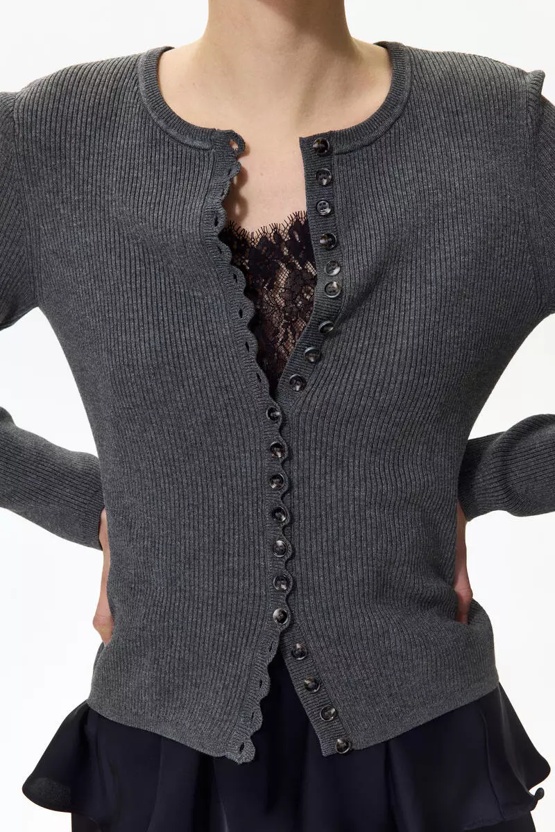 Ribbed cardigan