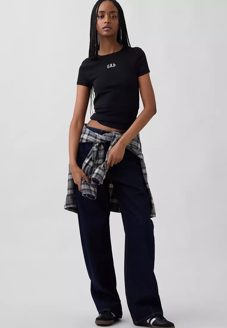 Modern Ribbed Logo T-Shirt