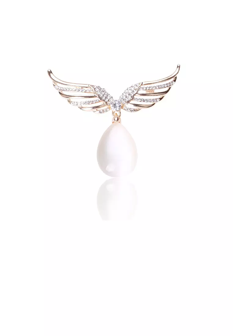 Gold hotsell angel brooch