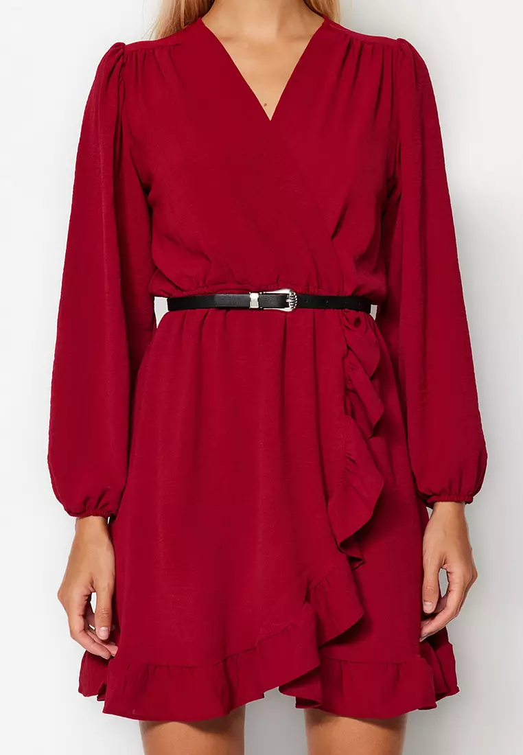 Buy Trendyol Ruffled Wrap Dress Online ZALORA Malaysia