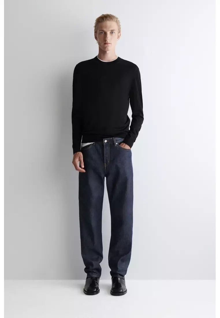 SLIM MERINO WOOL CREW-NECK JUMPER
