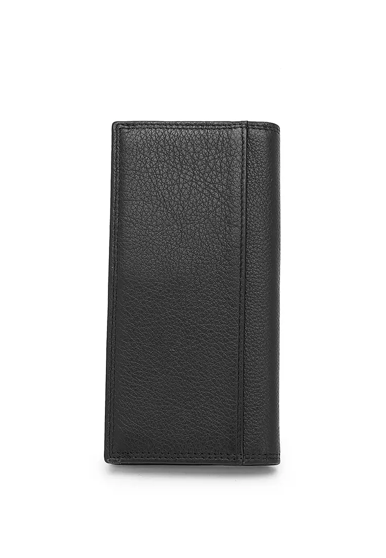 Genuine Leather RFID Long Wallet (Dompet Panjang Kulit Asli RFID Pria) - Hitam