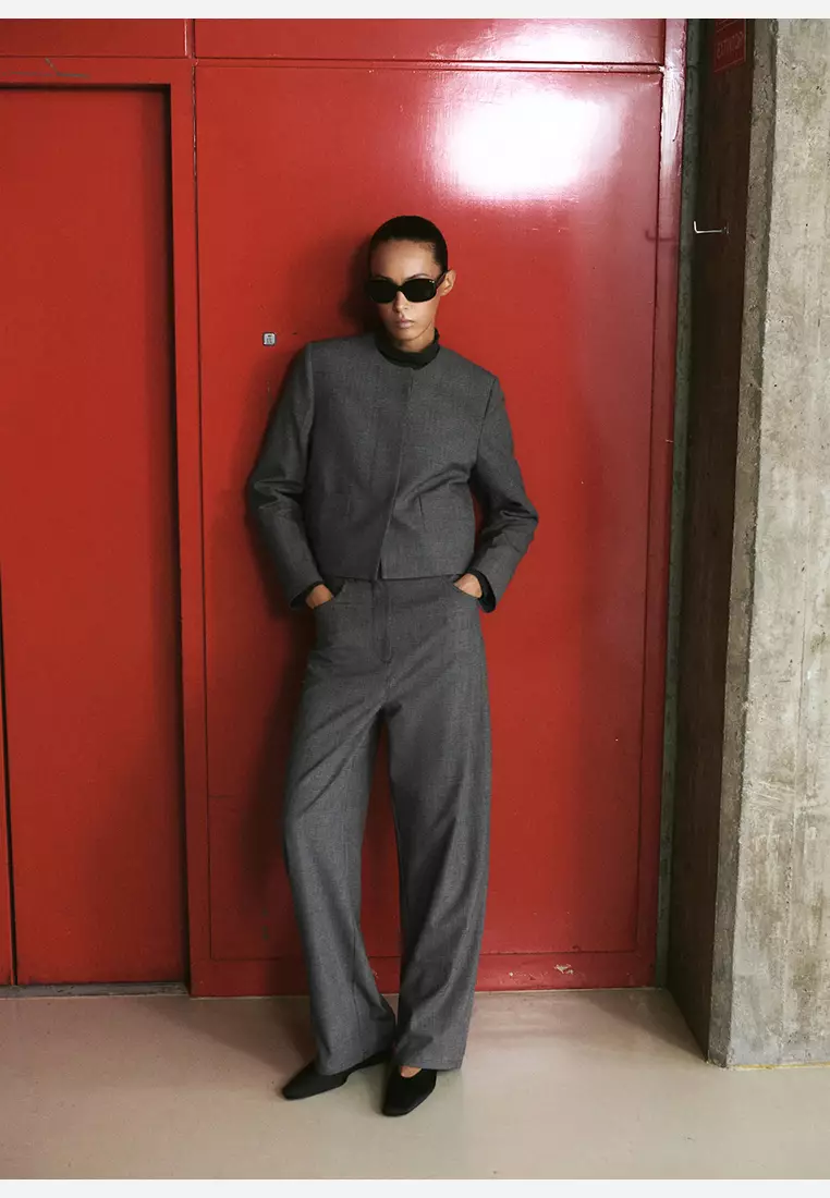 Mid-Rise Suit Trousers