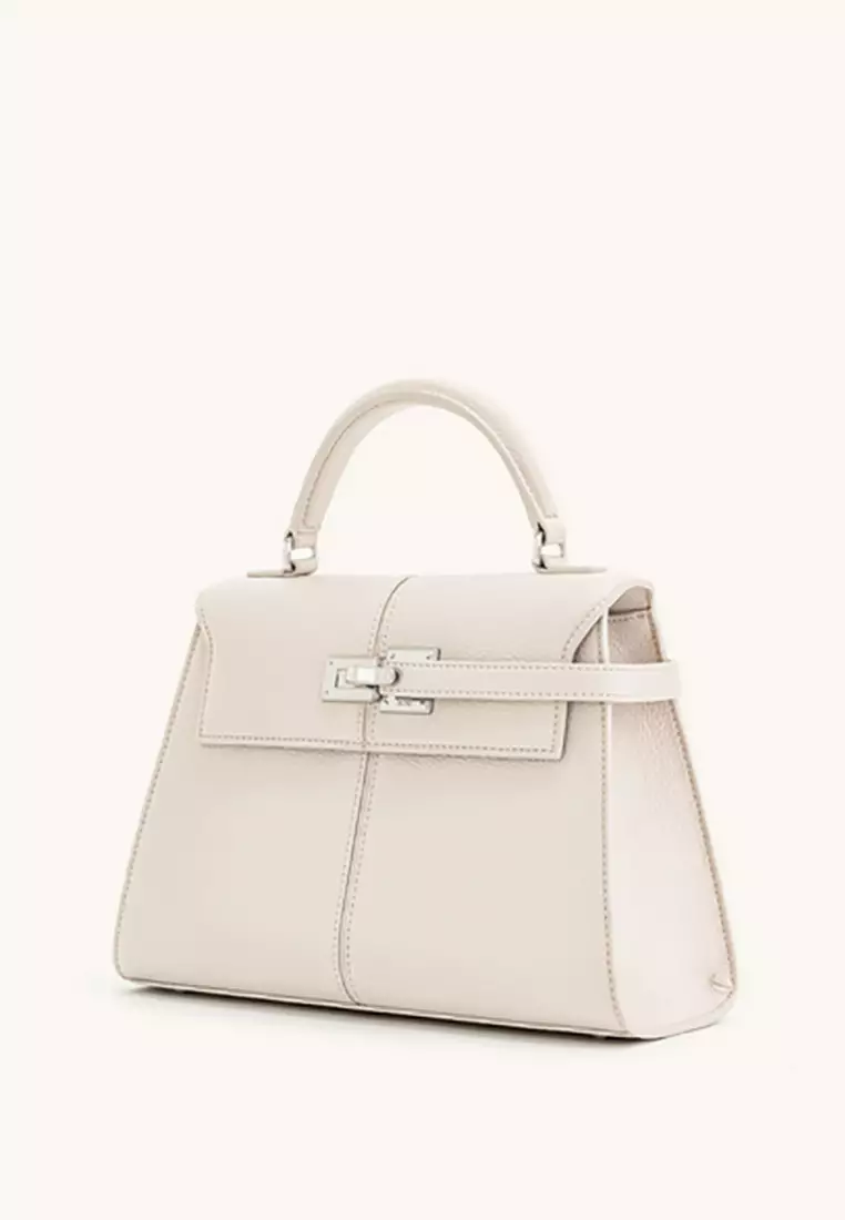 Elise Large Top Handle Bag - White