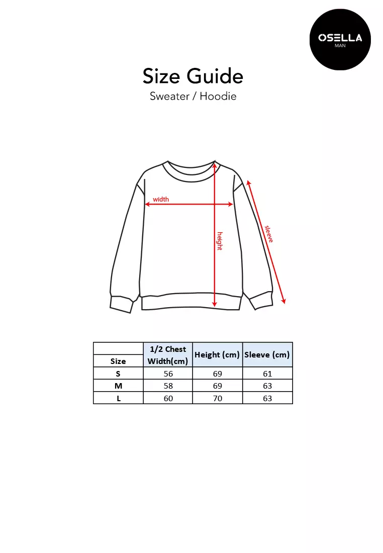 [NEW] Osella Printed Sweatshirt With Dark Green Combination In Black 2011400843 | Sweater Pria Lengan Panjang