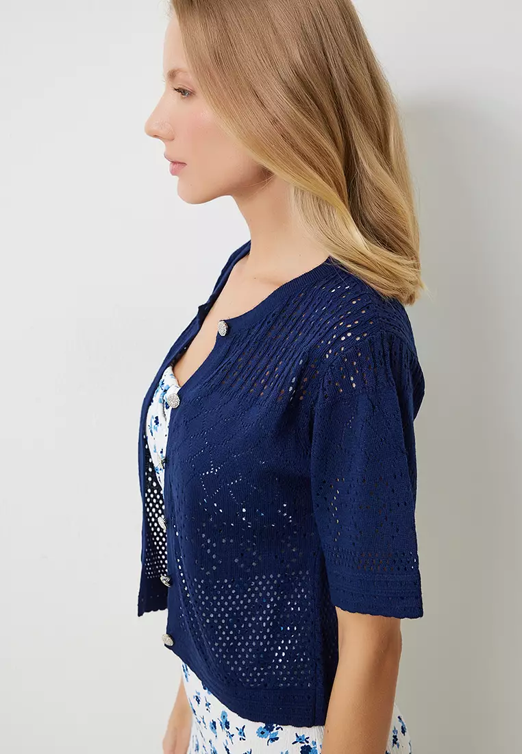 Buy Happiness Istanbul Short Sleeve Crop Cardigan 2025 Online